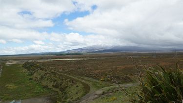 Mount Ruapehu, leider in den Wolken, bei Turangi