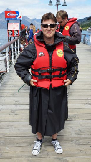 Queenstown: Outfit für Speedbootfahrt
