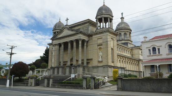 interessante Kirche in Omaru, auf dem Weg nach Christchurch.
