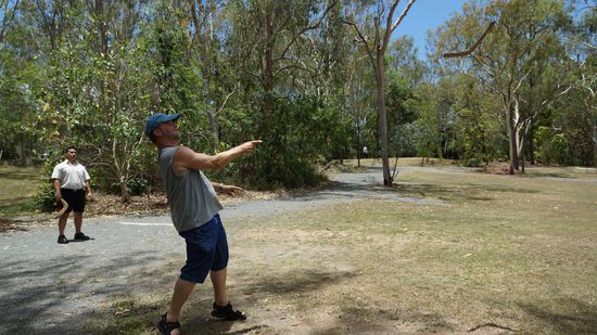 Boomerangwerfen in Rockhampton im DCC.