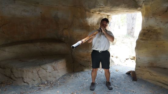 Didgeridoo-Vorfuehrung im DCC.