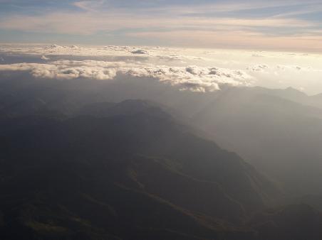 Sicht aus dem Flugzeug , Thailands Norden