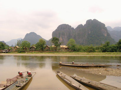 Karstberge hinter Vang Vieng