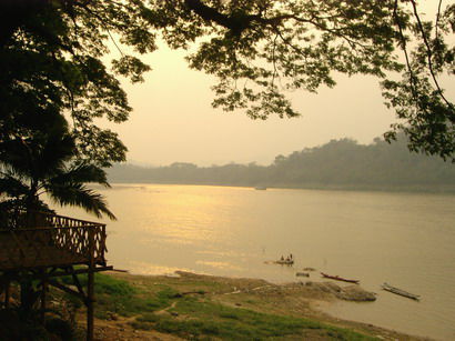 Sunset am Mekong