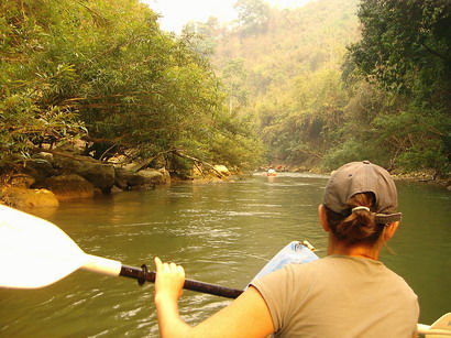 durch den tiefen Dschungel von Laos