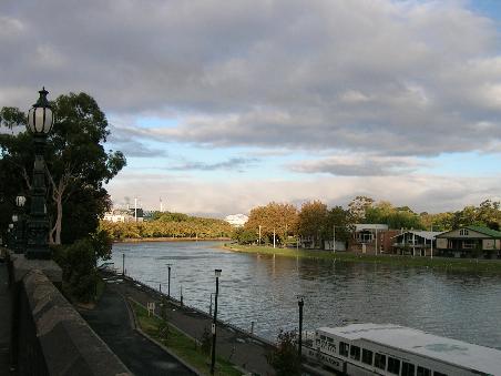 Yarra River im Stadtzentrum von Melbourne