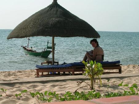 Foto aus unserem Bungalow - sehr strandnah gelegen