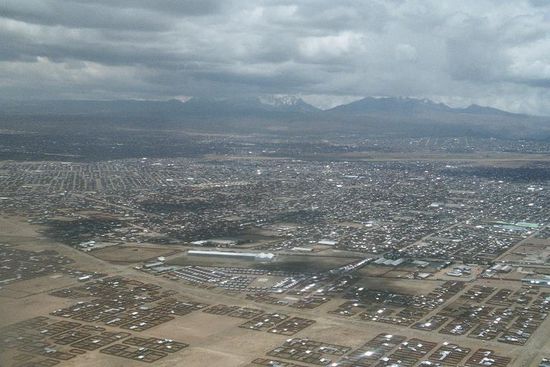 El Alto und La Paz von oben