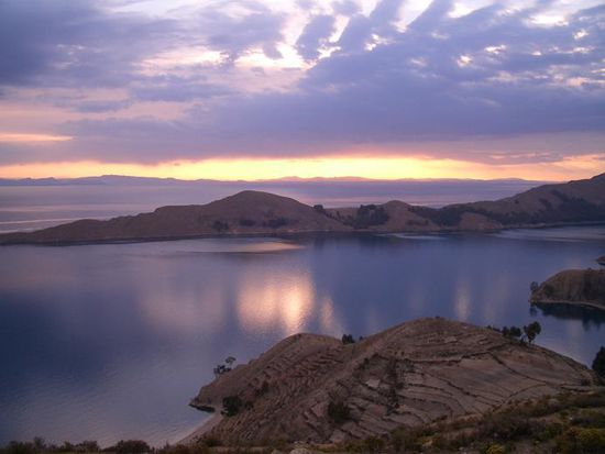 Sonnenuntergang am Lago Titicaca