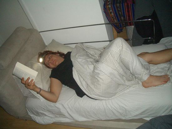 Petra und ihre Stirnlampe ...