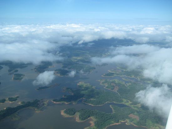 Blick aus dem Flugzeug