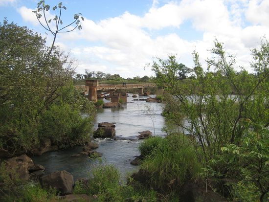 Der alte Steg wurde 1992 weggespült ...