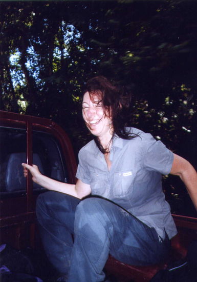 Linda auf dem Pick up ...