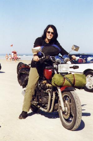 Natürlich musste auch das Bike auf den Beach!