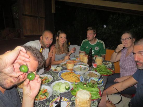 Abendessen beim Homestay