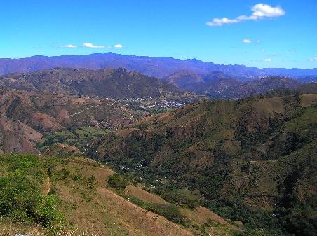 Sicht aus dem Nationalpark zurück nach Vilcabamba