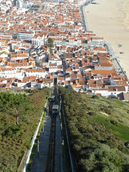 Nazaré - Blick auf die Bahn