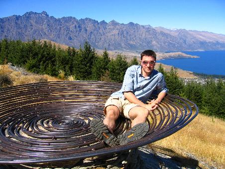 Kurze Rast auf dem Weg zum Queenstown-Hill