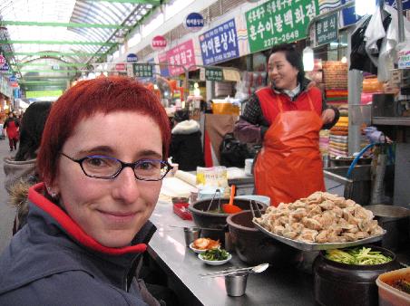 Simone vor den leckeren Maultaschen