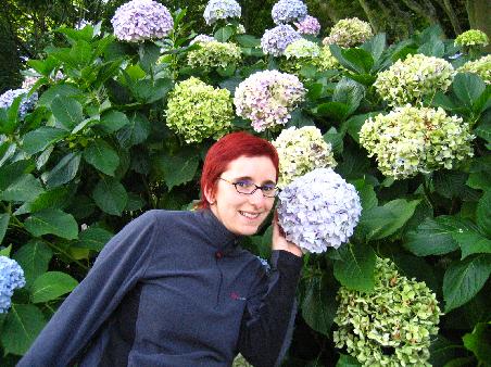 Simone mit ihren "Lieblings"blumen