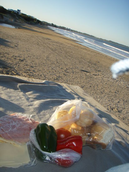Brotzeit auf unserem Turm - da scheckts noch besser!