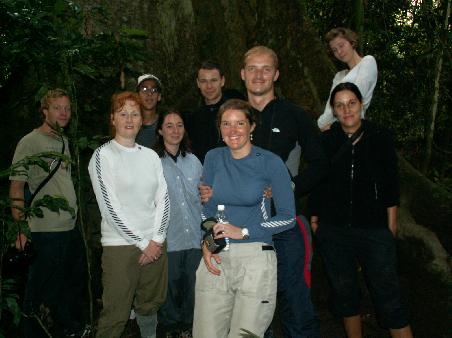 Unsere Gruppe... hinten: Steve, Angus, Piege, Alex... vorne: Andy, Karen, Rachel, Suze und meine Wenigkeit...