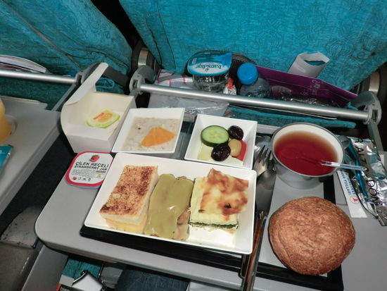 eines der Essen von Turkish Airlines auf der Heimreise