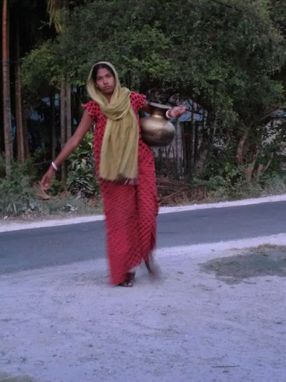 Wasser zum Kochen in unserem Restaurant musste so geholt werden