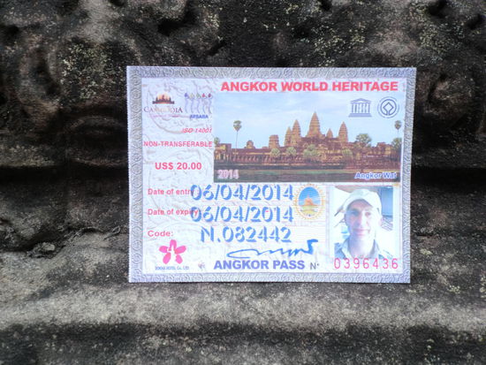 Eintrittskarte von Angkor