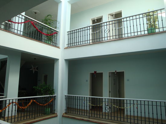 Innenhof des schönen und ruhigen Hotels/Klosters