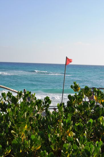 Am Hotelstrand war es oft windig...