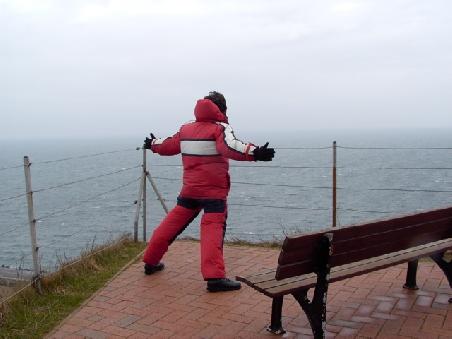 Einen Tag waren wir in Helgoland, viel Wind und Regen...