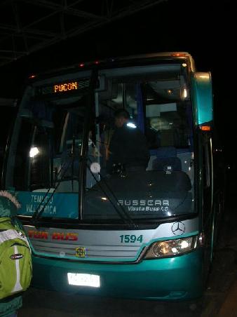 Mein erster Bus in Suedamerika - ertsaunlich gut, schnell und puenktlich!