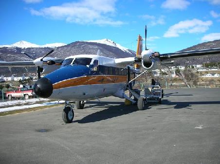 Unsere Twin Otter Maschine, klein und alt aber wir haben es überlebt.