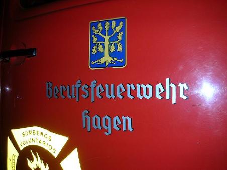 Zur Überraschung eine ausrangiertes Feuerwehrauto - in Brasilien noch in einem Top-Zustand.