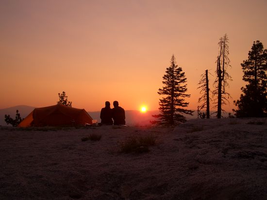 Erste Uebernachtung auf dem Indian Ridge im Yosemite Valley