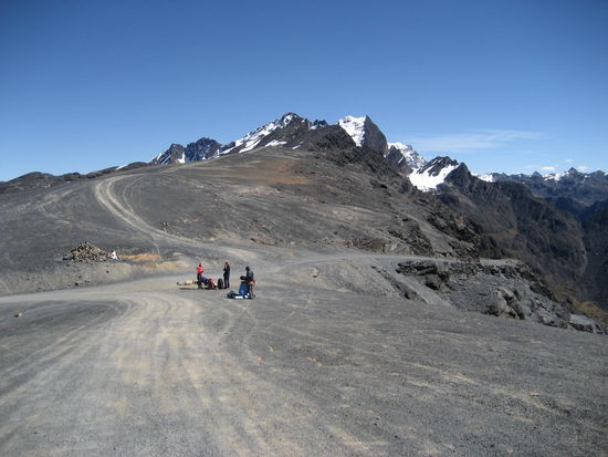 Startpunkt auf dem Apacheta Chukura Pass bei 4860m