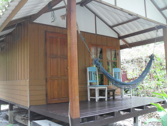 und das Wichtigste: Haengematte vor der Tuer - Flo will jetzt zu Hause auch unbedingt eine haben 