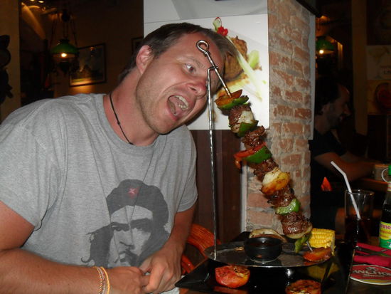 lecker Spieß essen beim Mexikaner in SR