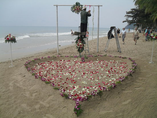 hier wurde wohl eine Hochzeit vorbereitet - aber diesmal nicht unsere 