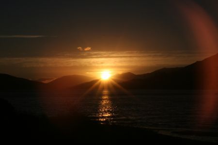 Sonnenuntergang am Kenepuru Head