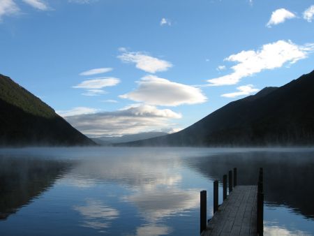 Morgens an der Coldwater Hut