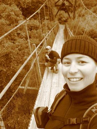 Fast wie seinerzeit auf einer "historic swingbridge"