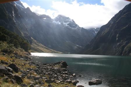 Lake Marian nach anstrengendem Aufstieg