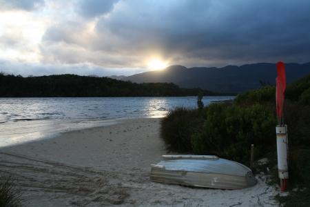 Abendstimmung nach der adrenalinschwangeren Flussueberquerung