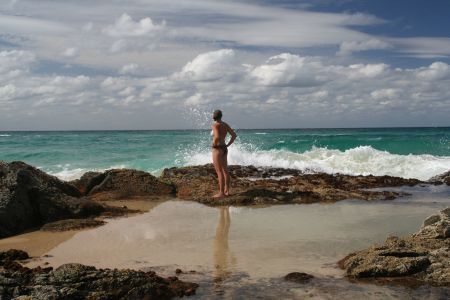 Ein ungefaehrliches Bad im Champagne Pool