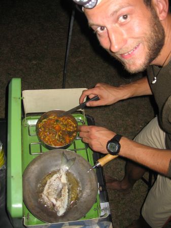 Danis erster Fisch, eine wohlschmeckende Zahnbrasse