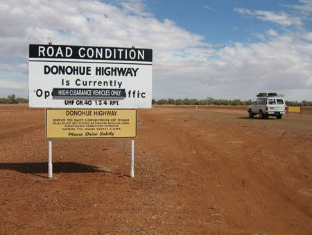 Der Donohue Highway, zum Glueck befahrbar