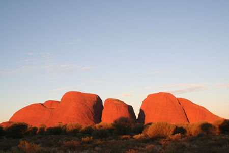 The Olgas bei Sunset