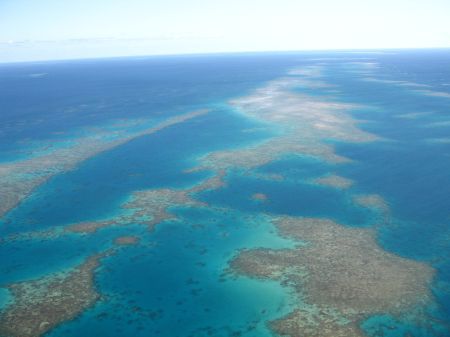 Blick uebers Great Barrier Reef
